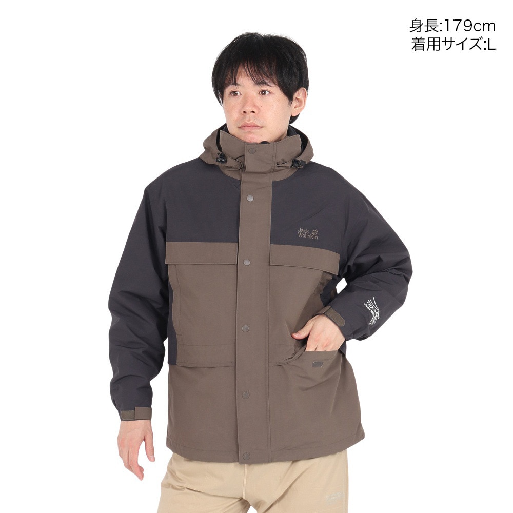 ジャックウルフスキン（JackWolfskin）（メンズ）アウター コネマラ 3IN1 ジャケット A63193-5719 ブラウン 3WAY仕様 防水透湿 防風