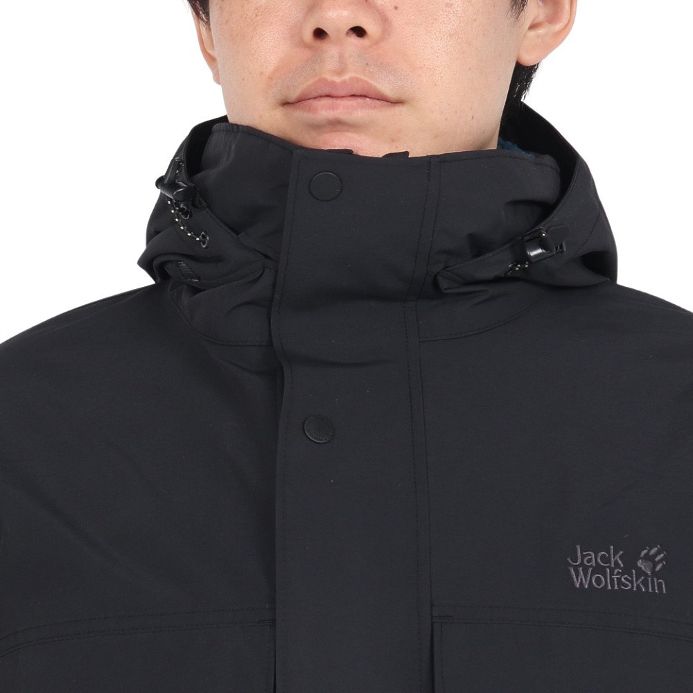 ジャックウルフスキン（JackWolfskin）（メンズ）アウター コネマラ 3IN1 ジャケット A63193-6000 ブラック 3WAY仕様 防水透湿 防風