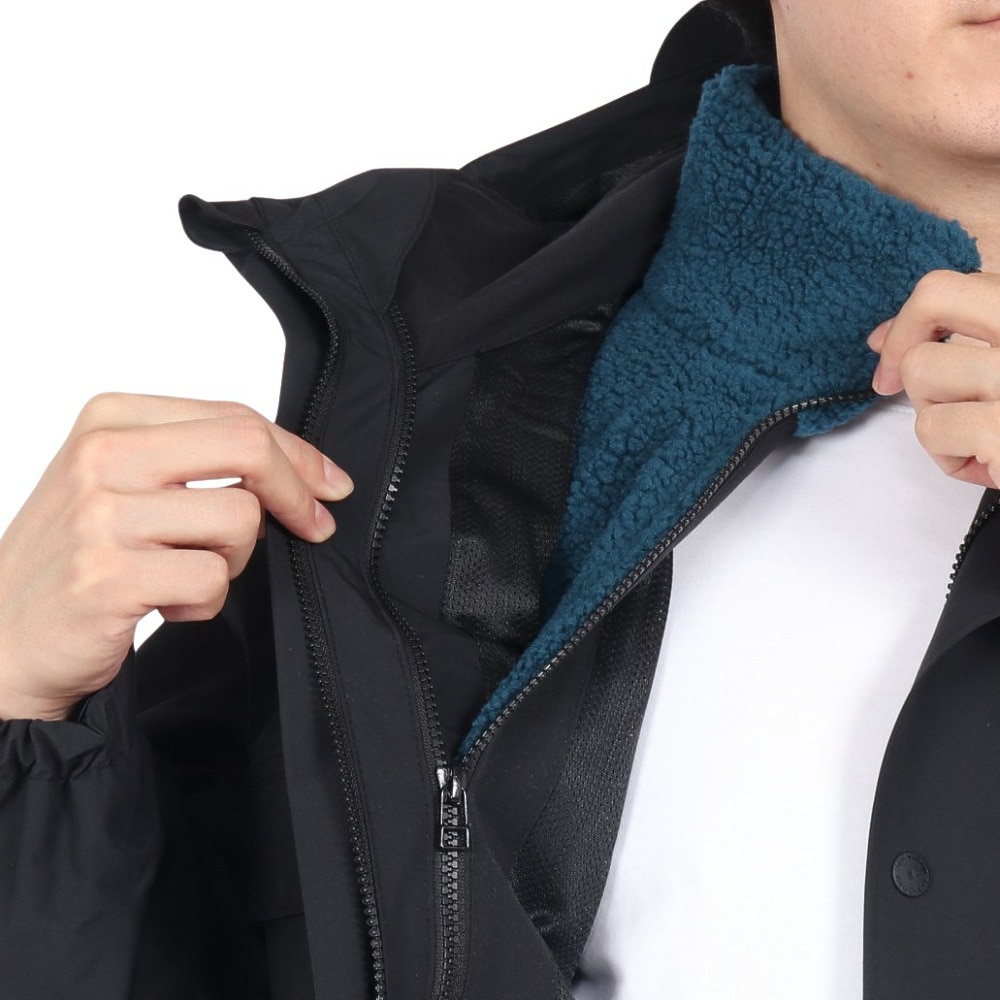 ジャックウルフスキン（JackWolfskin）（メンズ）アウター コネマラ 3IN1 ジャケット A63193-6000 ブラック 3WAY仕様 防水透湿 防風