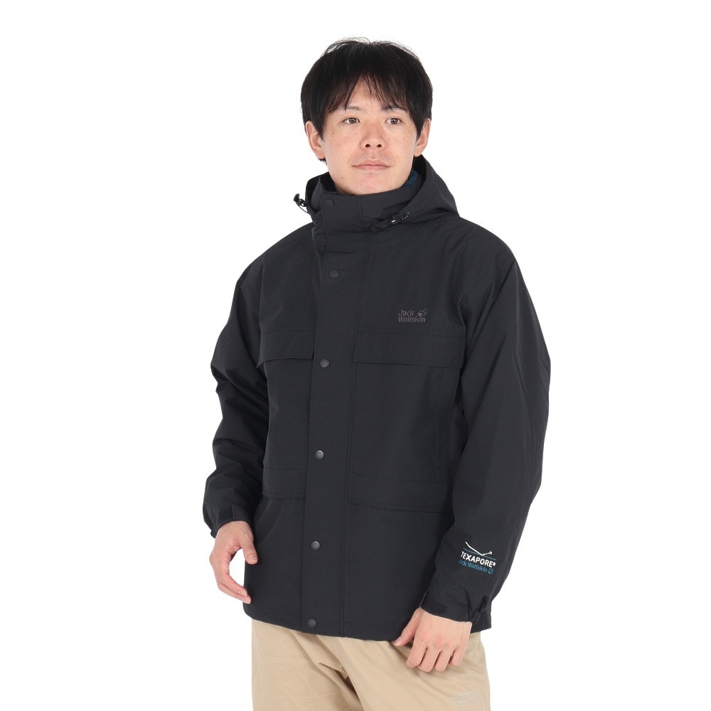 ジャックウルフスキン（JackWolfskin）（メンズ）アウター コネマラ 3IN1 ジャケット A63193-6000 ブラック 3WAY仕様 防水透湿 防風