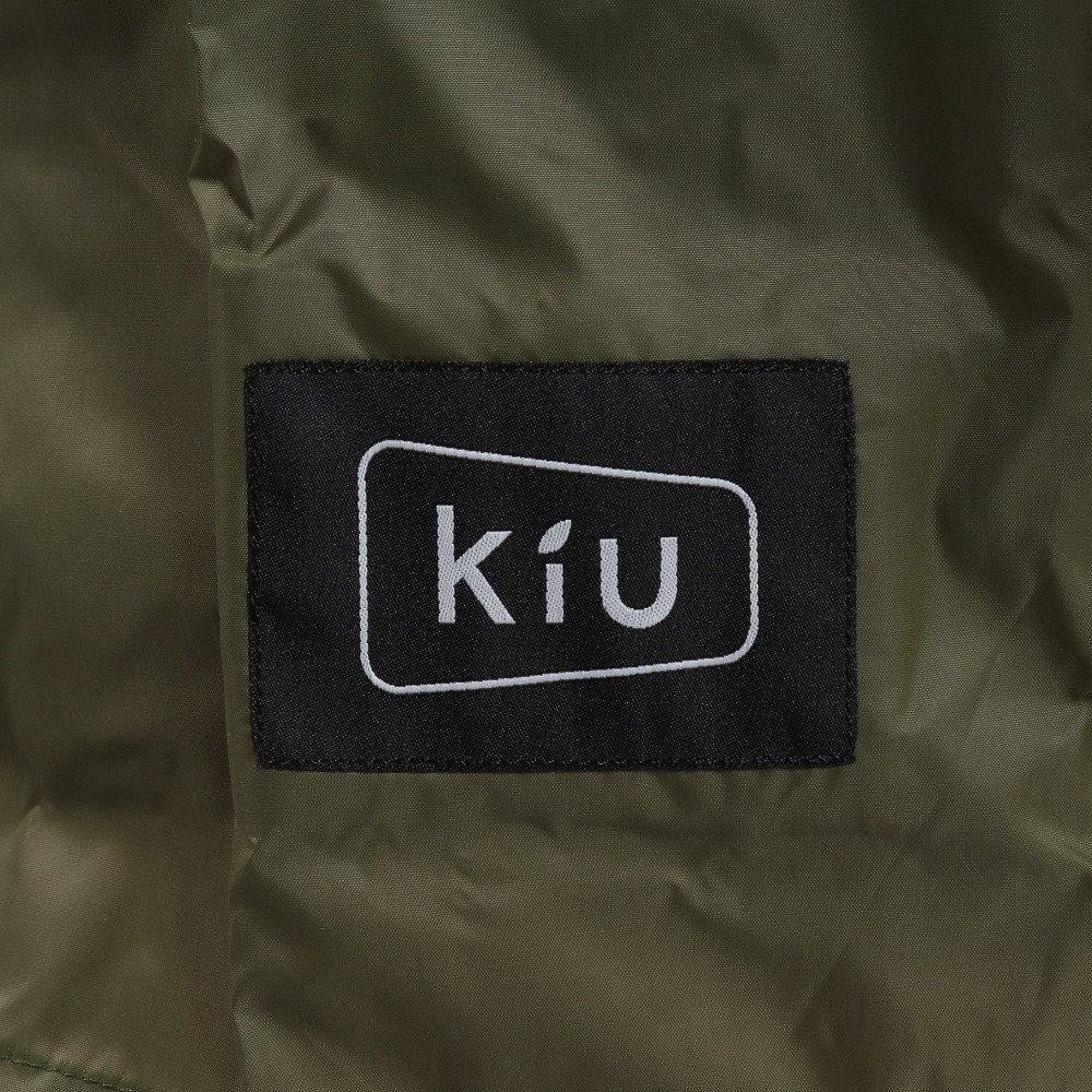 キウ（Kiu）（メンズ、レディース）レインコート レインジップアップ K116-906-R カーキ 収納袋付 防水 カッパ 