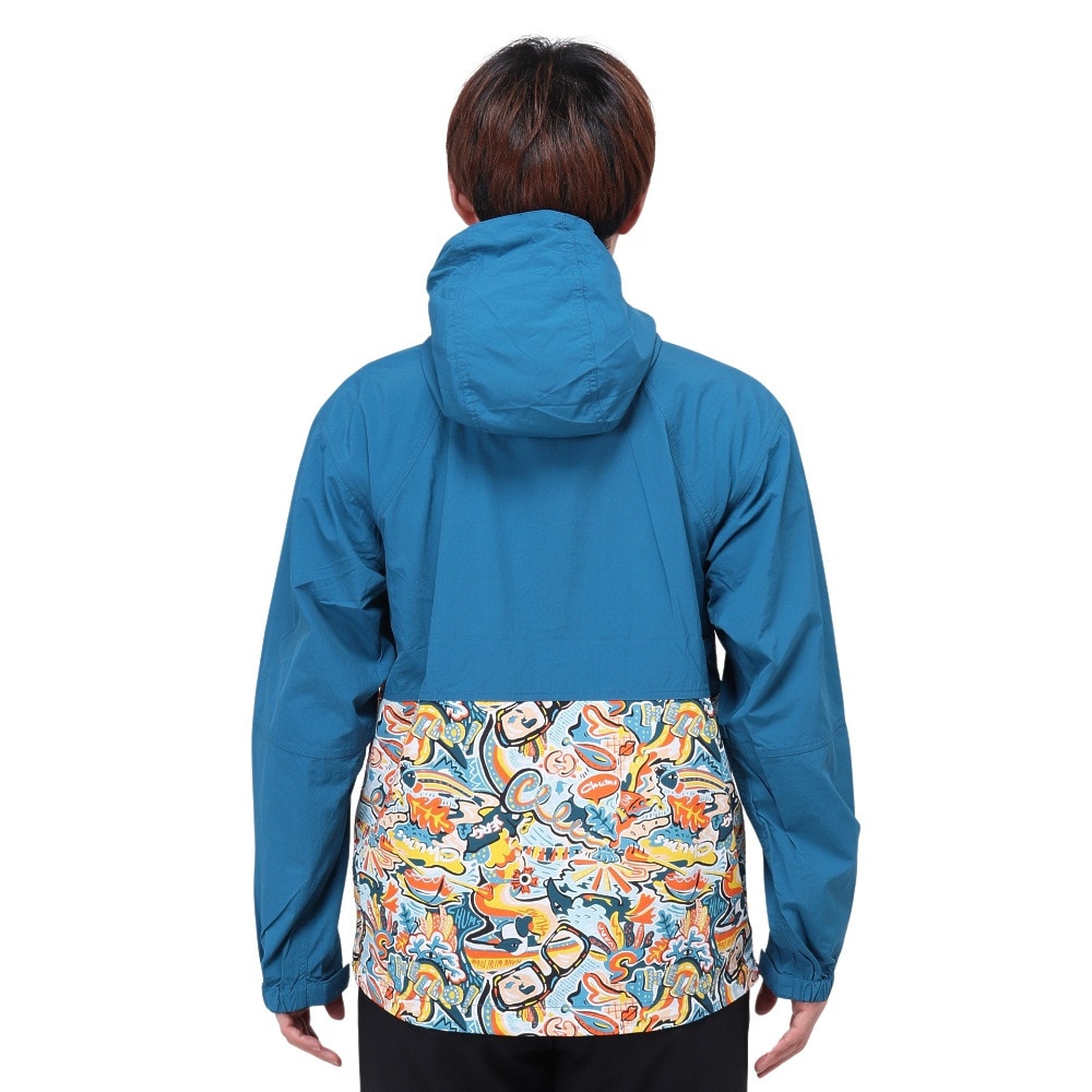 チャムス（CHUMS）（メンズ、レディース）軽量 ストレッチ アウター ジャケット キャンプフィールドフーディ CH04-1338-Z308 ブルー×イエロー