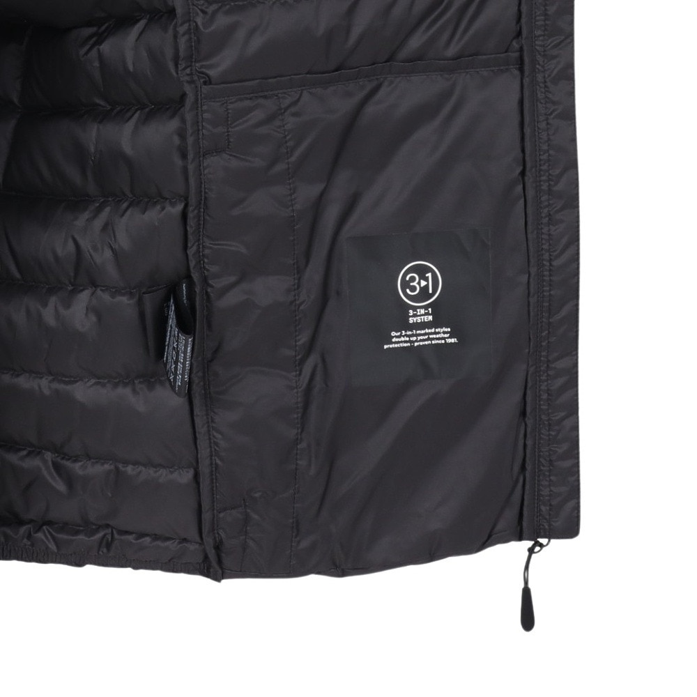 ジャックウルフスキン（JackWolfskin）（メンズ）ダウンベスト ASIA PILVI  M 5032051-6000 ブラック 撥水 防風 防寒 インナーベスト