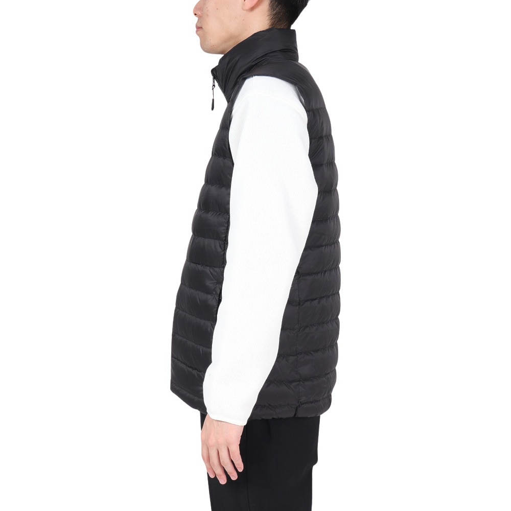 ジャックウルフスキン（JackWolfskin）（メンズ）ダウンベスト ASIA PILVI  M 5032051-6000 ブラック 撥水 防風 防寒 インナーベスト