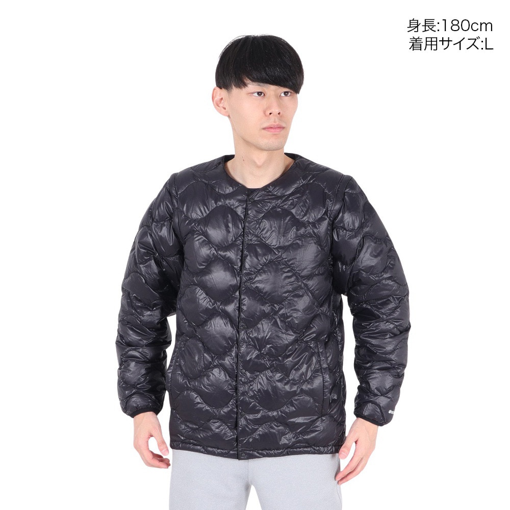 ボンファイア（Bonfire）（メンズ）インナーダウン カーディガン DETACHABLE SLEEVE 50BNF4NGA2368 BK ナンガコラボ NANGA