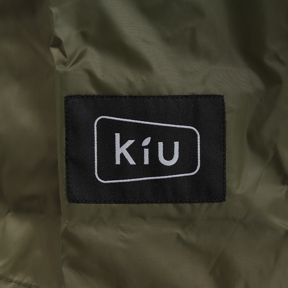 キウ（Kiu）（メンズ、レディース）レインコート レインジップアップ K116-906-R カーキ 収納袋付 防水 カッパ 