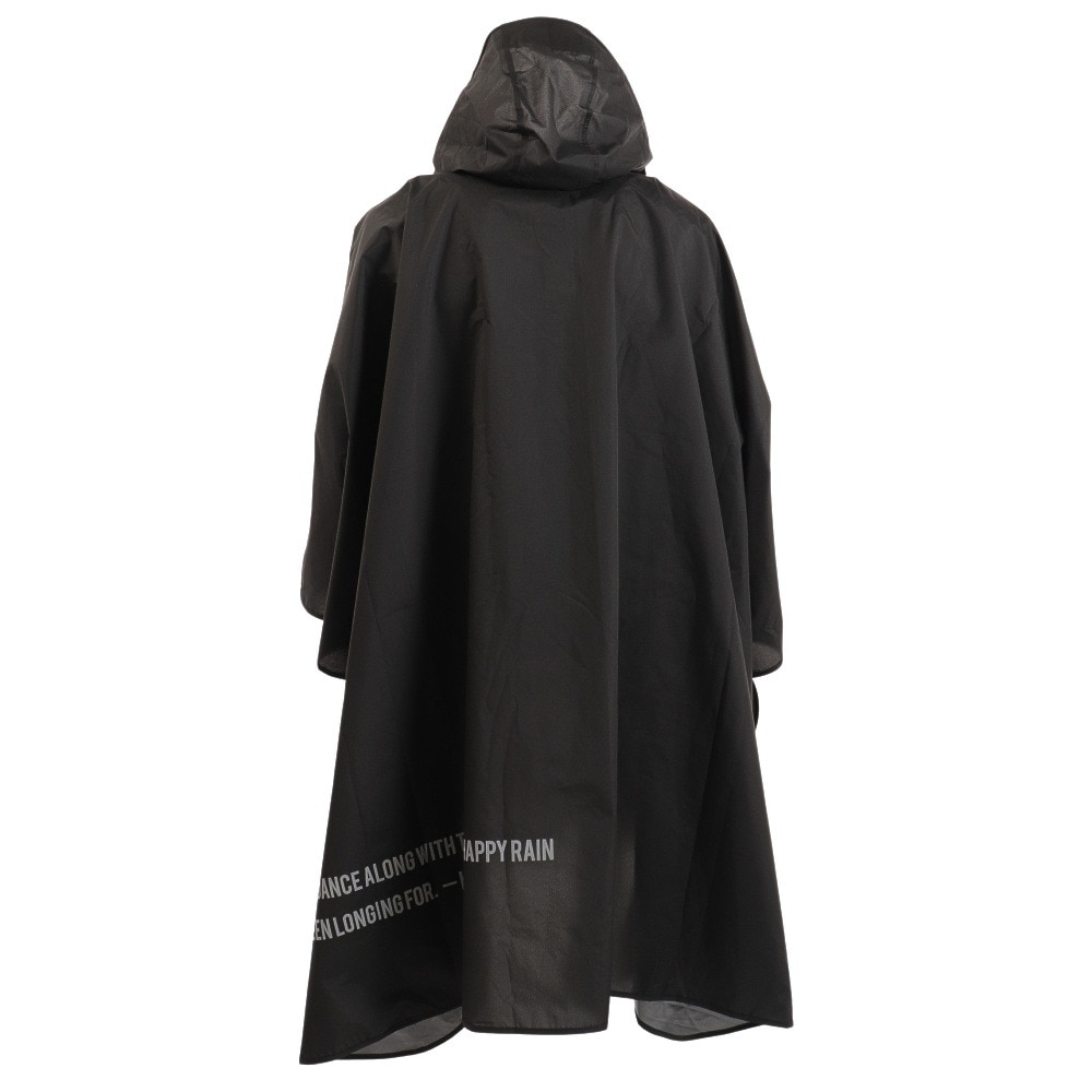 キウ（Kiu）（メンズ、レディース）レインコート レインポンチョ デイリー K319-900 ブラック 収納袋付 防水ラミネート加工