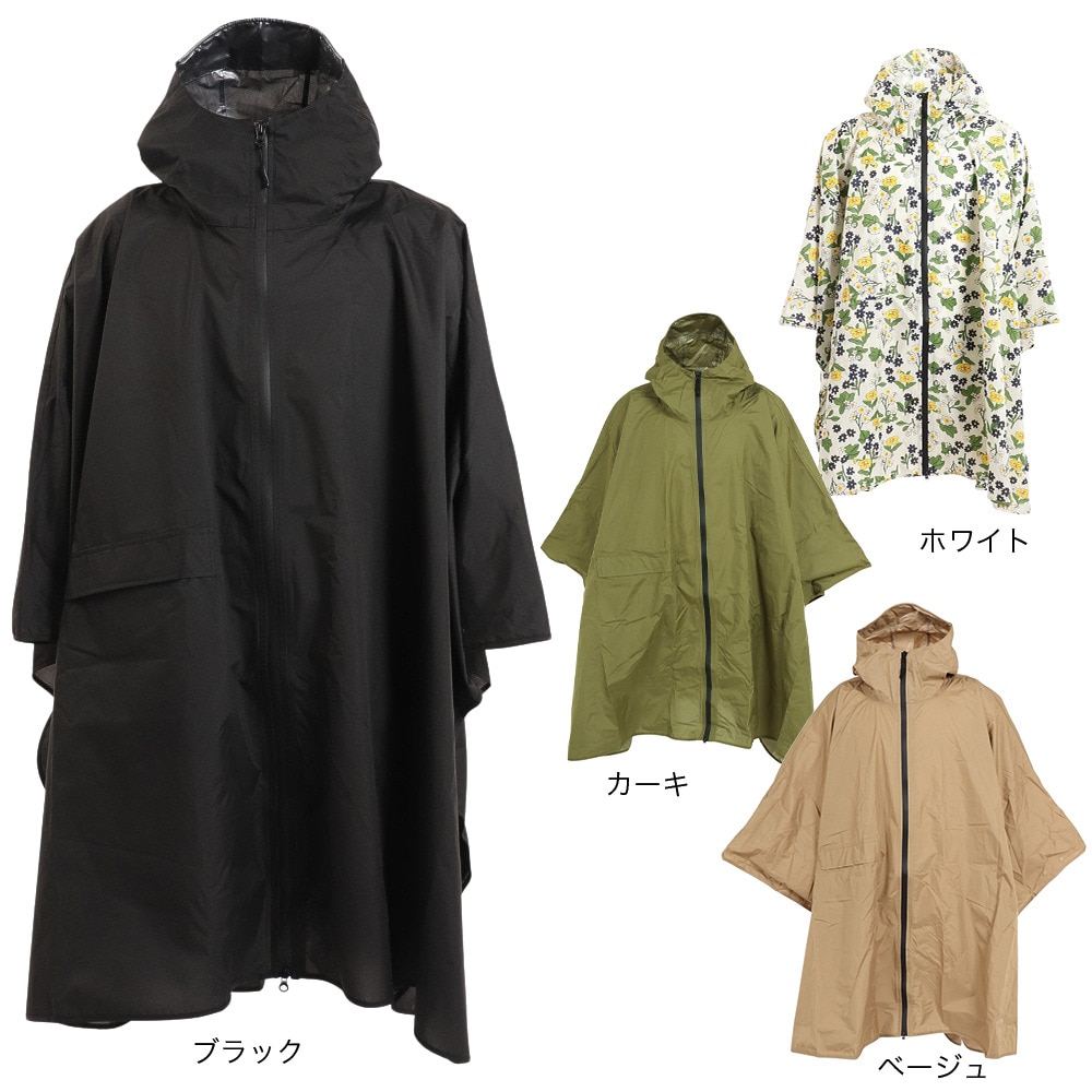 キウ（Kiu）（メンズ、レディース）レインコート レインポンチョ デイリー K319-050 フローラOF 収納袋付 防水ラミネート加工