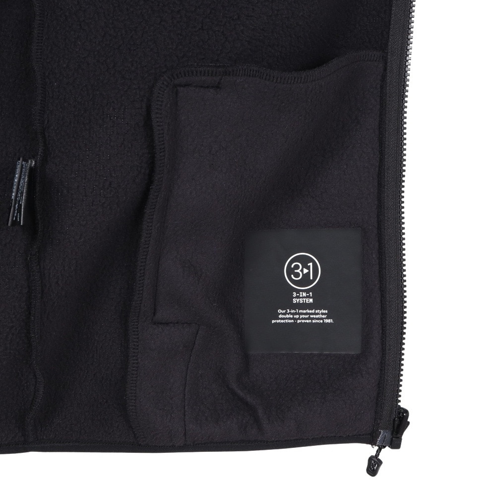 ジャックウルフスキン（JackWolfskin）（メンズ）アウター ジャケット ジップコアニット 5032621-6000 ブラック 裏起毛 ストレッチ ミドラー 