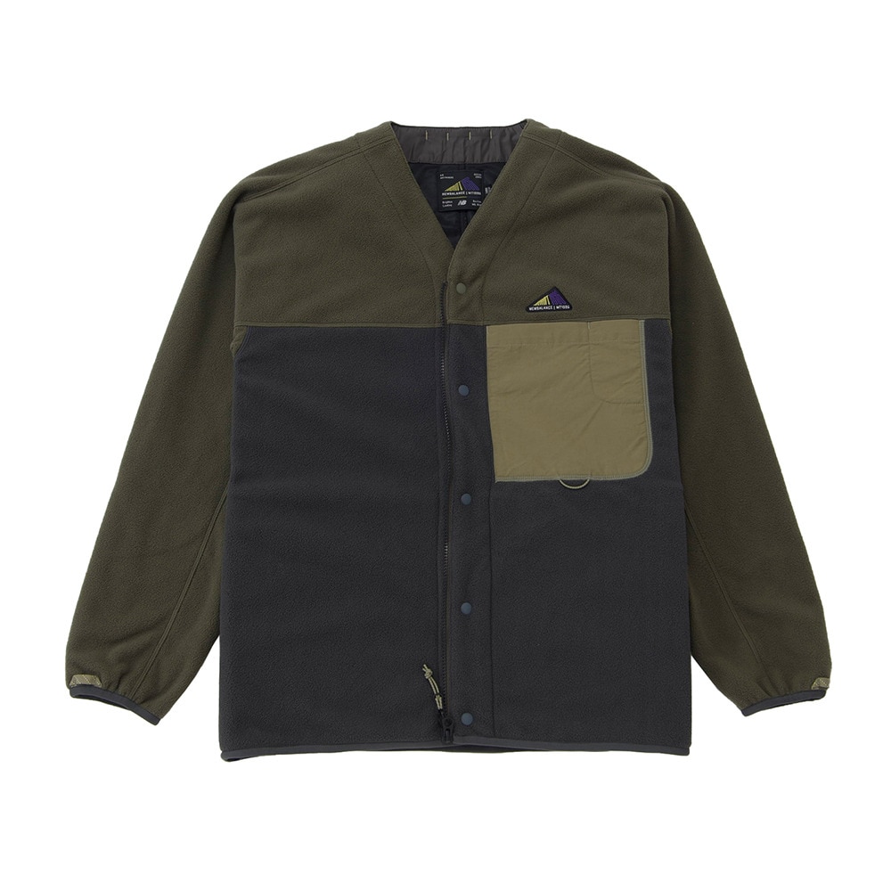 ニューバランス（new balance）（メンズ）フリースジャケット MT1996 クラシック 2way フリースカーディガン AMJ35106DMO ダークモス