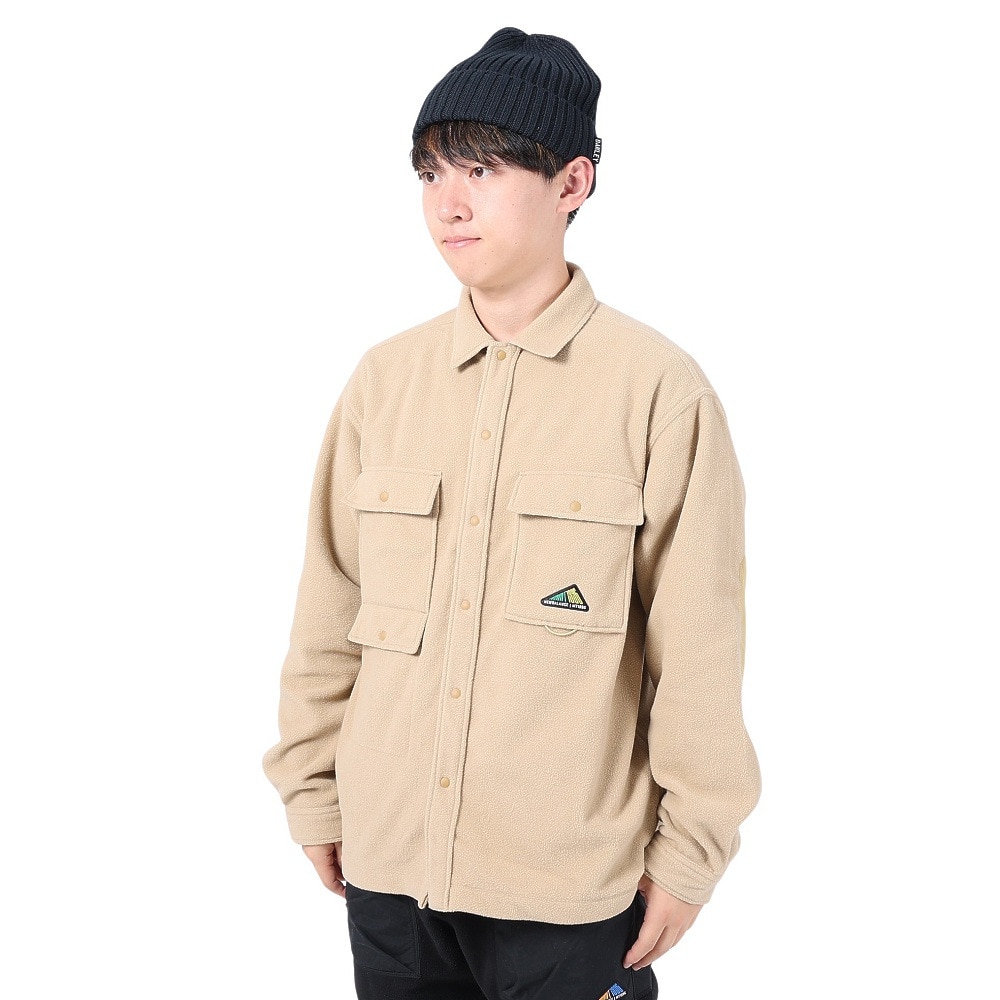 ニューバランス（new balance）（メンズ）シャツジャケット MT1996 クラシックフリース CPOシャツ AMT35116HMP ベージュ 軽量