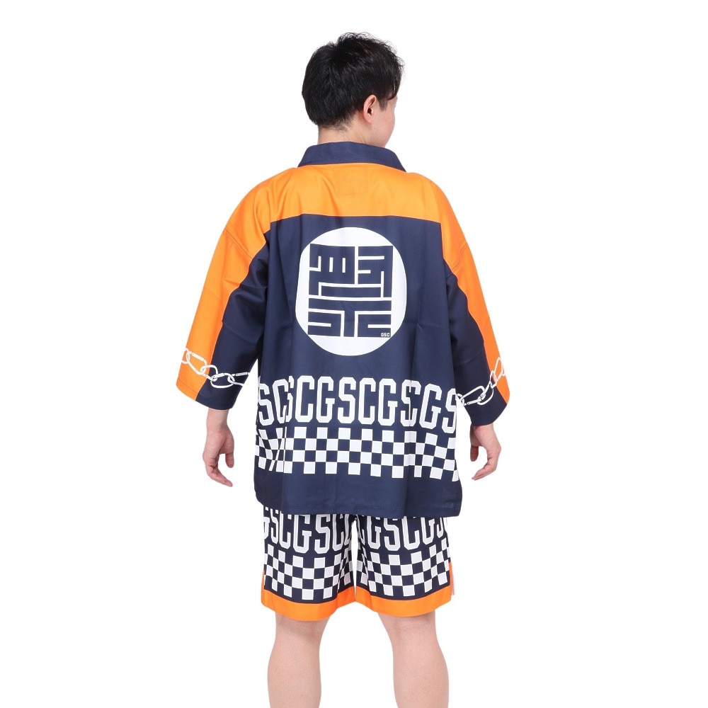 ゴースローキャラバン（GOSLOWCARAVAN）（メンズ）総柄プリント 半被ジャケット 326603 NVY