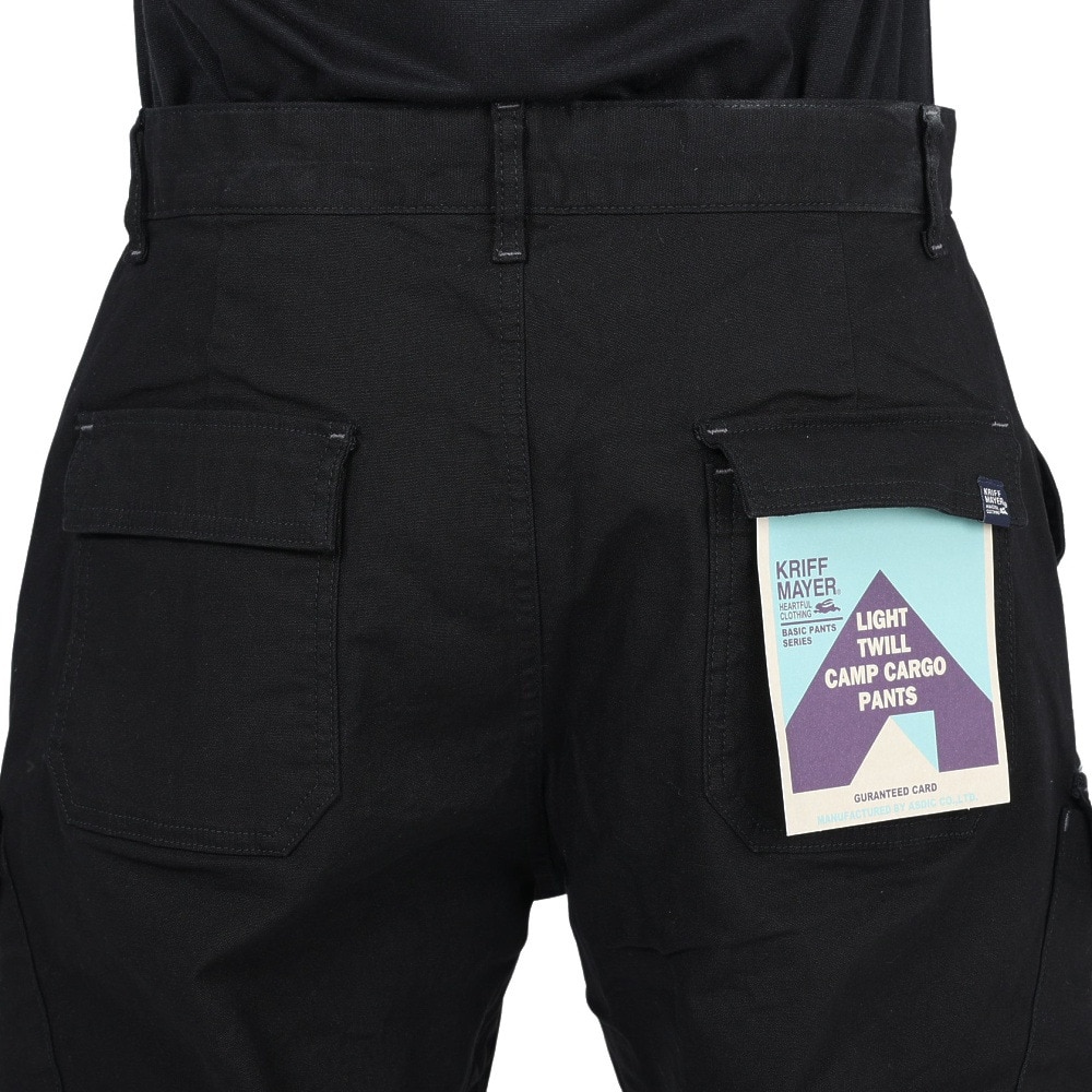 クリフメイヤー（KRIFF MAYER）（メンズ）パンツ ボトム ツイルキャンプカーゴパンツ 2234000-19:BLACK ブラック ストレッチ 軽量