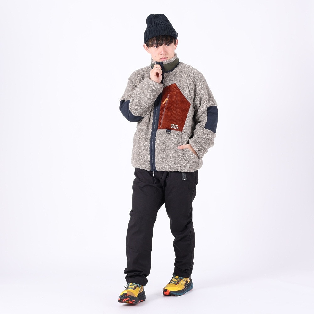 クリフメイヤー（KRIFF MAYER）（メンズ）難燃加工 マイクロフリース裏地 HINOKOライトクライミングパンツ 2315108-19 BLACK ブラック 焚火 BBQ ガゼットクロッチ