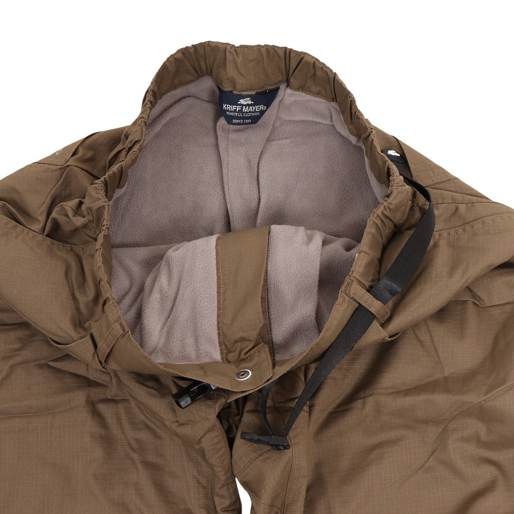クリフメイヤー（KRIFF MAYER）（メンズ）難燃加工 マイクロフリース裏地 HINOKOライトクライミングパンツ 2315108-69 KHAKI カーキ 焚火 BBQ ガゼットクロッチ