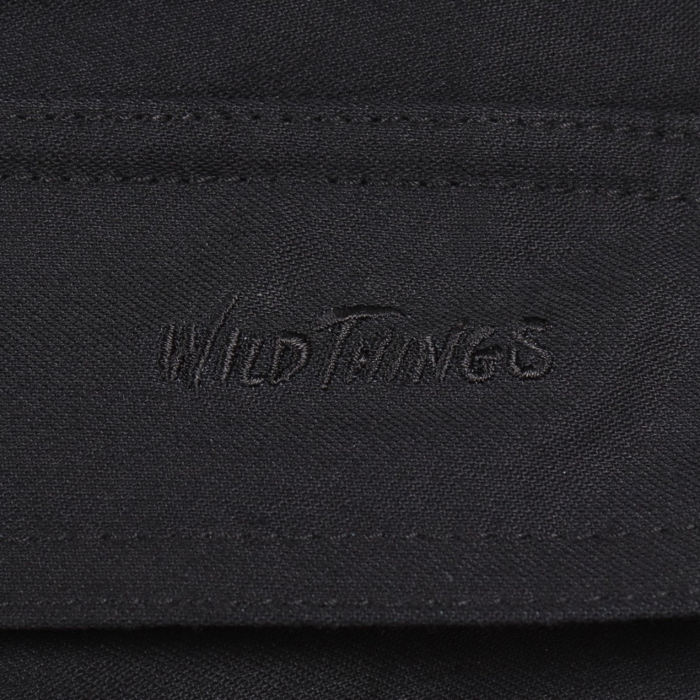ワイルドシングス（WILD THINGS）（メンズ）パンツ ボトム ライト バックサテン カーゴパンツ WT23032SK-BLACK ブラック