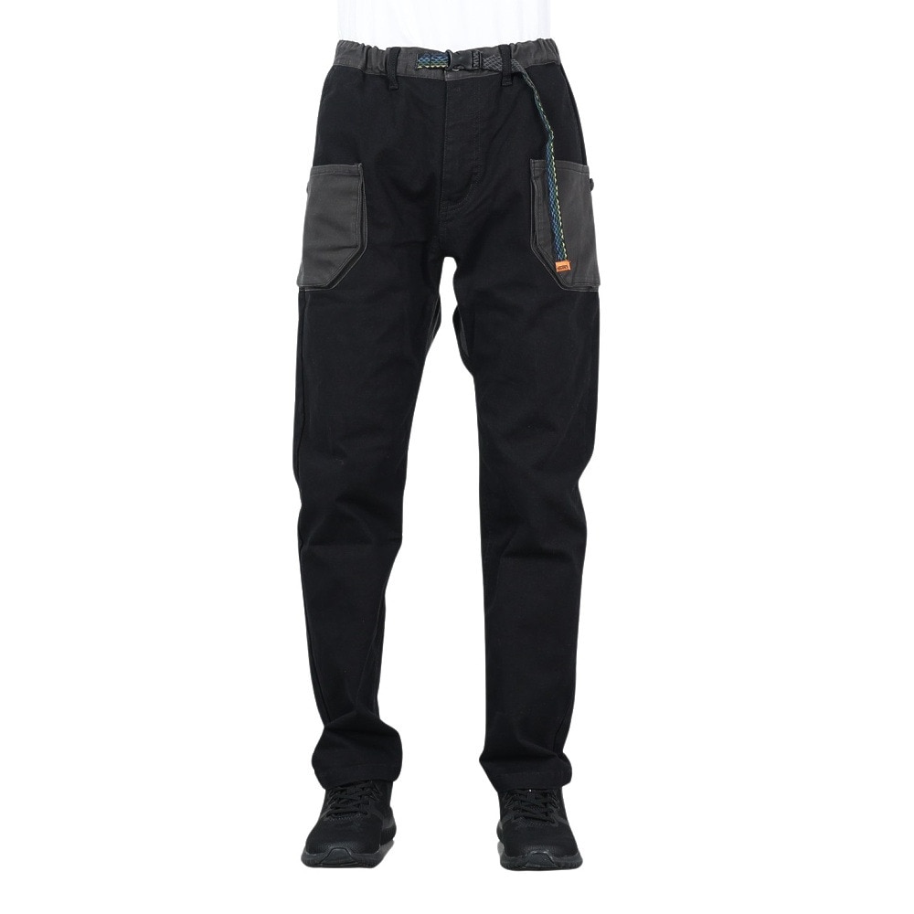 クリフメイヤー（KRIFF MAYER）（メンズ）ストレッチコットンツイル キャンプパンツ 1844007-19:BLACK ブラック ビッグツールポケット ガゼットクロッチ