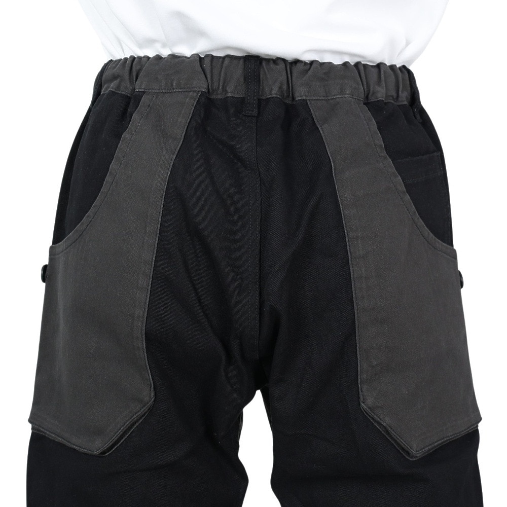 クリフメイヤー（KRIFF MAYER）（メンズ）ストレッチコットンツイル キャンプパンツ 1844007-19:BLACK ブラック ビッグツールポケット ガゼットクロッチ