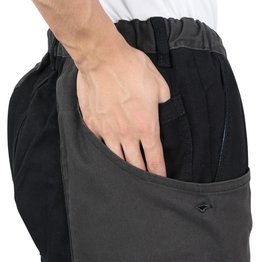 クリフメイヤー（KRIFF MAYER）（メンズ）ストレッチコットンツイル キャンプパンツ 1844007-19:BLACK ブラック ビッグツールポケット ガゼットクロッチ