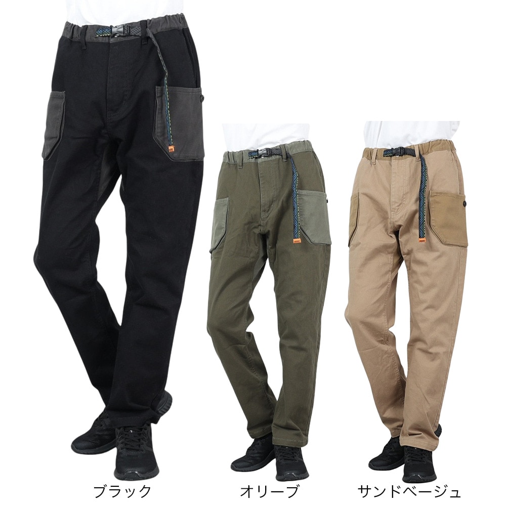 クリフメイヤー（KRIFF MAYER）（メンズ）ストレッチコットンツイル キャンプパンツ 1844007-51:SAND サンドベージュ ビッグツールポケット ガゼットクロッチ