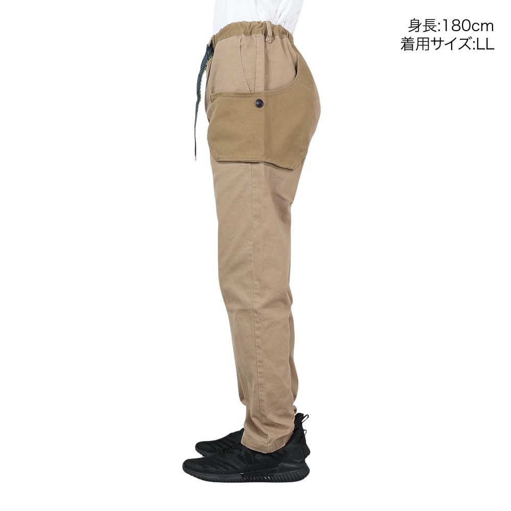 クリフメイヤー（KRIFF MAYER）（メンズ）ストレッチコットンツイル キャンプパンツ 1844007-51:SAND サンドベージュ ビッグツールポケット ガゼットクロッチ