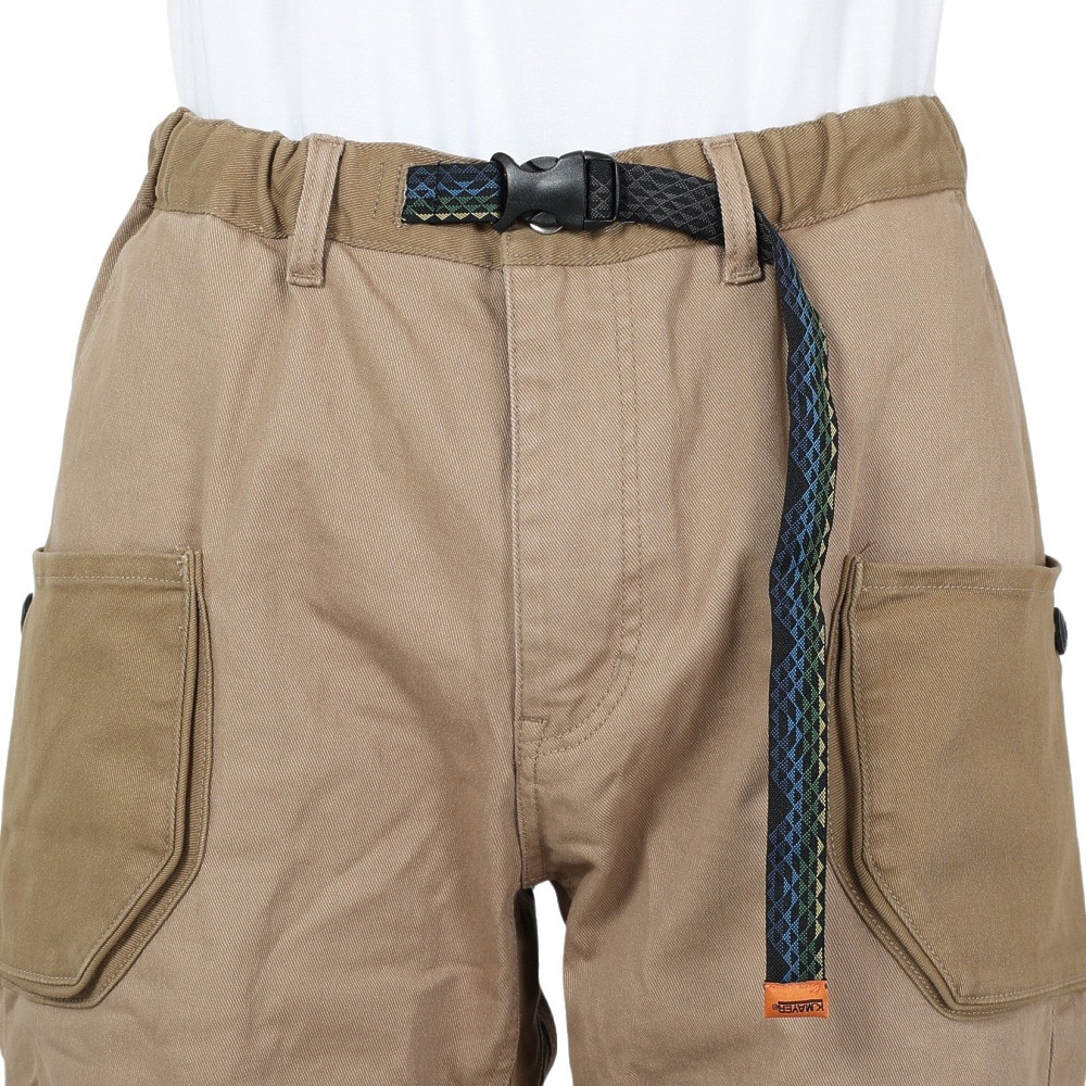 クリフメイヤー（KRIFF MAYER）（メンズ）ストレッチコットンツイル キャンプパンツ 1844007-51:SAND サンドベージュ ビッグツールポケット ガゼットクロッチ