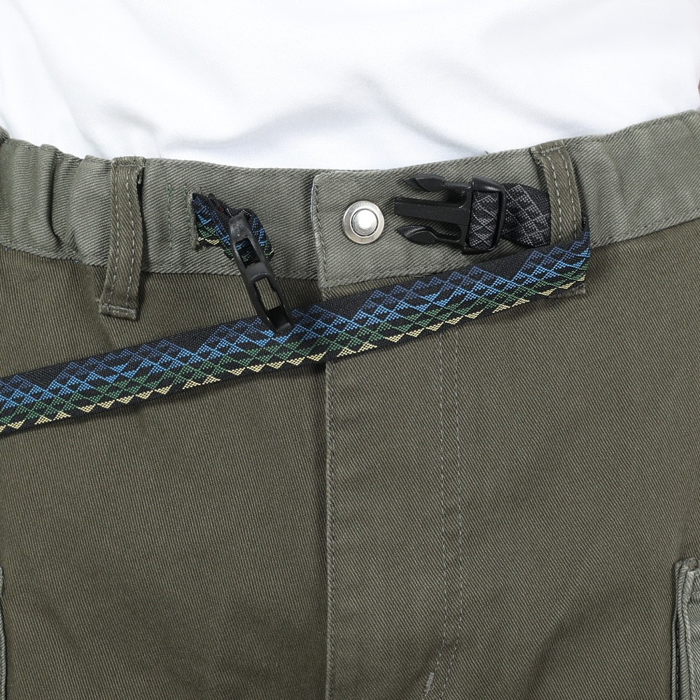 クリフメイヤー（KRIFF MAYER）（メンズ）ストレッチコットンツイル キャンプパンツ 1844007-68:OLIVE オリーブ ビッグツールポケット ガゼットクロッチ