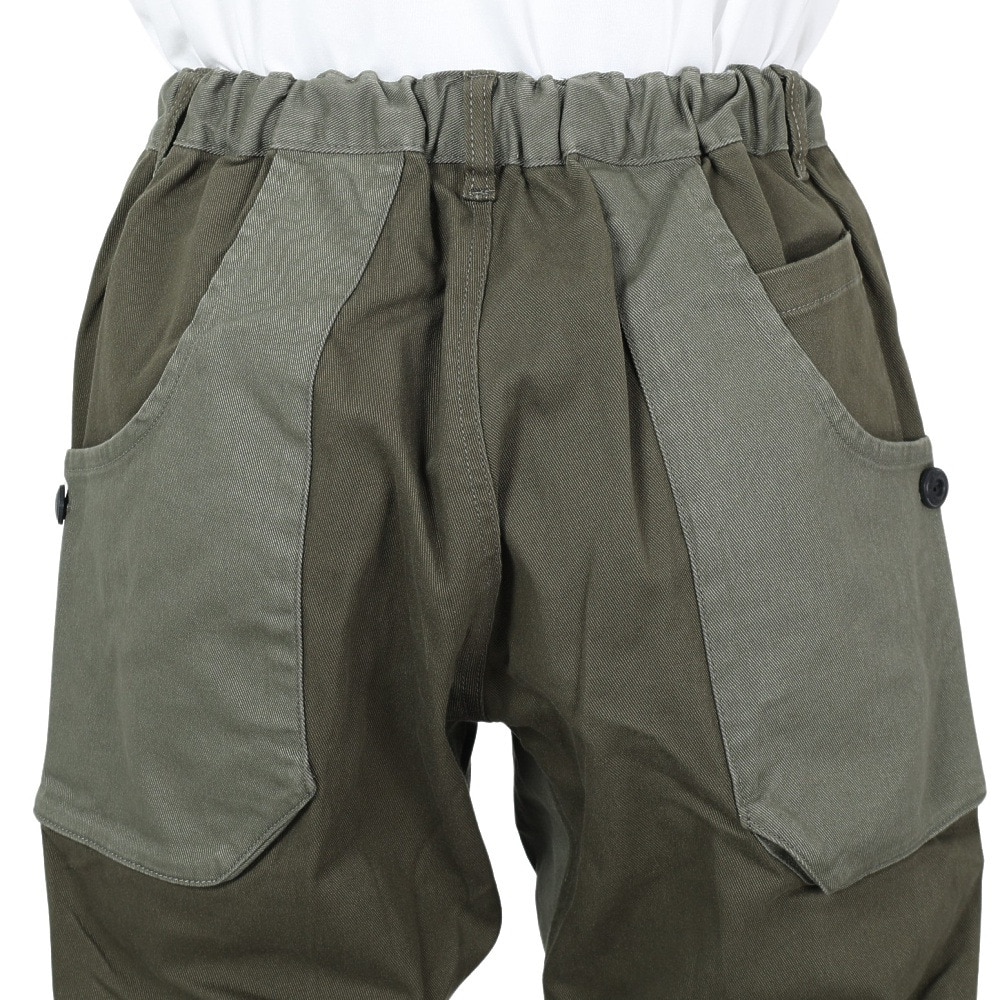 クリフメイヤー（KRIFF MAYER）（メンズ）ストレッチコットンツイル キャンプパンツ 1844007-68:OLIVE オリーブ ビッグツールポケット ガゼットクロッチ