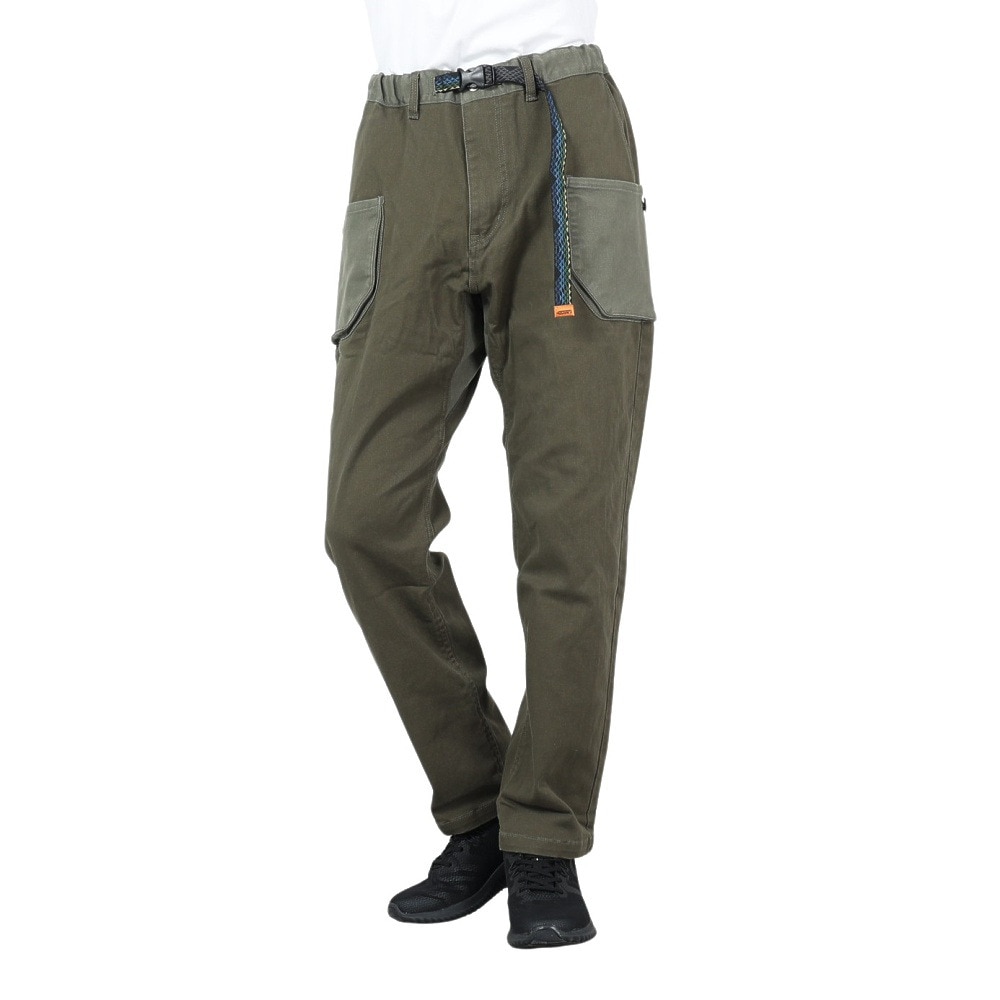 クリフメイヤー（KRIFF MAYER）（メンズ）ストレッチコットンツイル キャンプパンツ 1844007-68:OLIVE オリーブ ビッグツールポケット ガゼットクロッチ