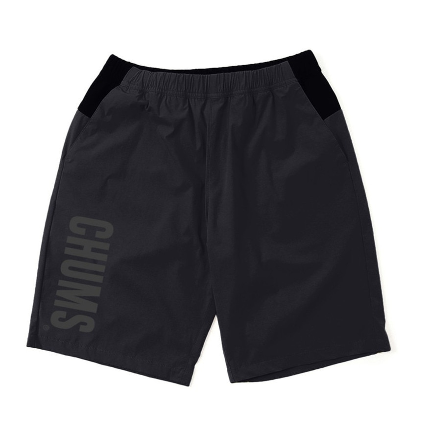 チャムス（CHUMS）（メンズ）ショートパンツ 短パン エアトレイル ストレッチ チャムスショーツ CH03-1256-K001 ブラック ウエストゴム はっ水 軽量