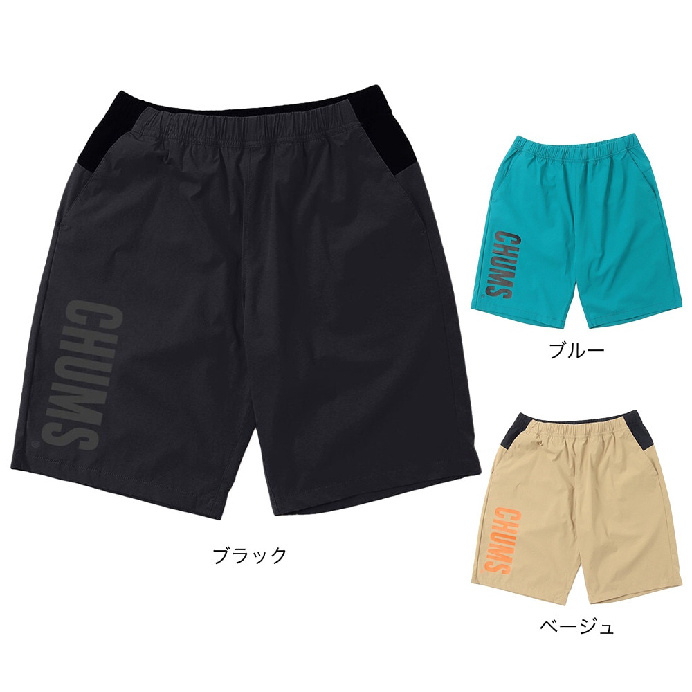 チャムス（CHUMS）（メンズ）ショートパンツ 短パン エアトレイル ストレッチ チャムスショーツ CH03-1256-T006 ブルー ウエストゴム はっ水 軽量