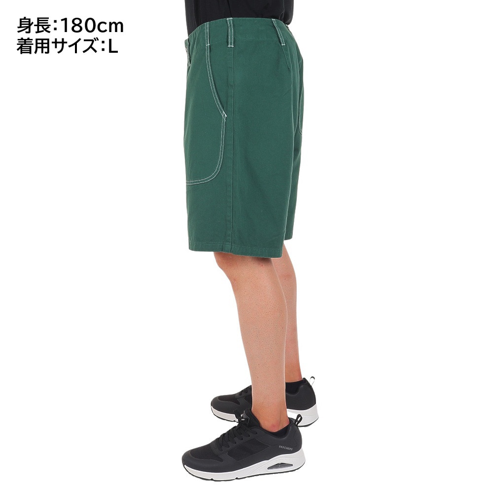 チャムス（CHUMS）（メンズ）ショートパンツ 短パン キャンディクリフワークショーツ CH03-1283-M080 グリーン ハーフパンツ 綿100