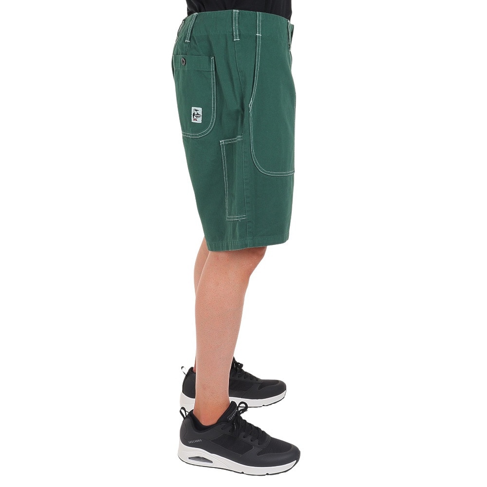 チャムス（CHUMS）（メンズ）ショートパンツ 短パン キャンディクリフワークショーツ CH03-1283-M080 グリーン ハーフパンツ 綿100