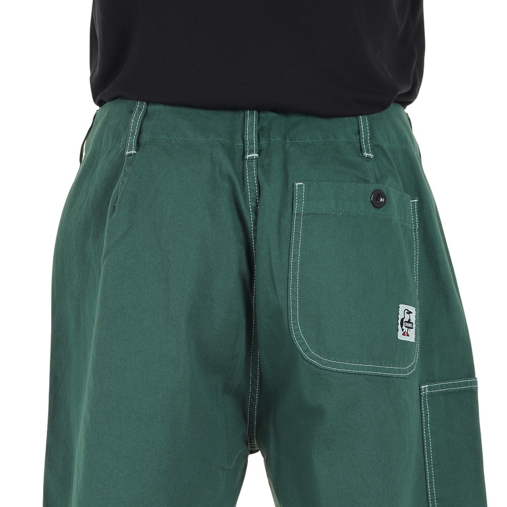 チャムス（CHUMS）（メンズ）ショートパンツ 短パン キャンディクリフワークショーツ CH03-1283-M080 グリーン ハーフパンツ 綿100