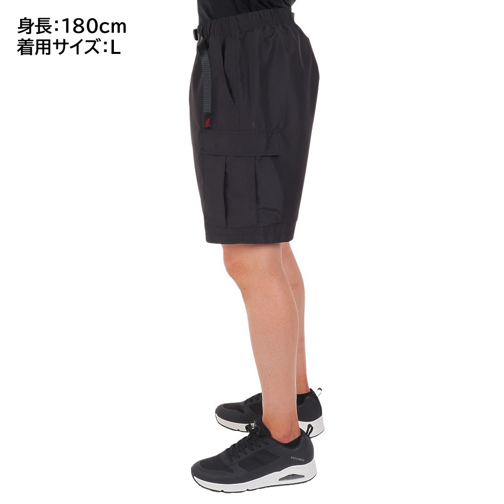 グラミチ（Gramicci）（メンズ）撥水 防風 ショートパンツ シェルカーゴショーツ G2SM-P026-BLACK ブラック