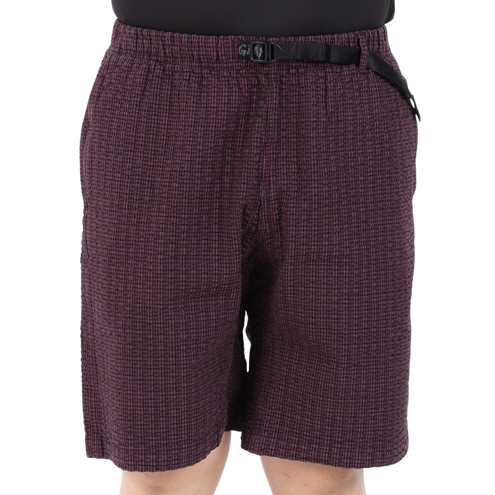 グラミチ（Gramicci）（メンズ）ショートパンツ O.G.シアサッカー G-ショーツ G3SM-P020-DUSTY MAROON エンジ