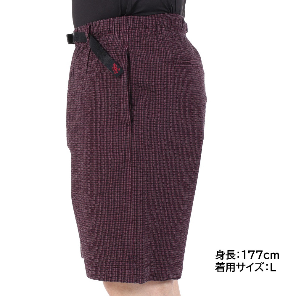 グラミチ（Gramicci）（メンズ）ショートパンツ O.G.シアサッカー G-ショーツ G3SM-P020-DUSTY MAROON エンジ