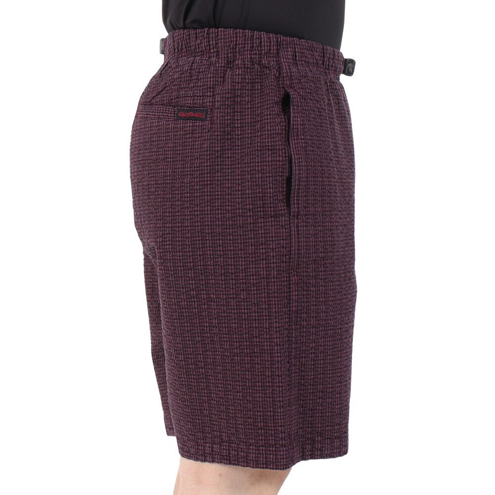 グラミチ（Gramicci）（メンズ）ショートパンツ O.G.シアサッカー G-ショーツ G3SM-P020-DUSTY MAROON エンジ