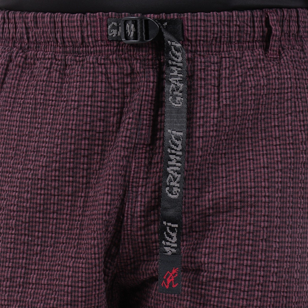 グラミチ（Gramicci）（メンズ）ショートパンツ O.G.シアサッカー G-ショーツ G3SM-P020-DUSTY MAROON エンジ
