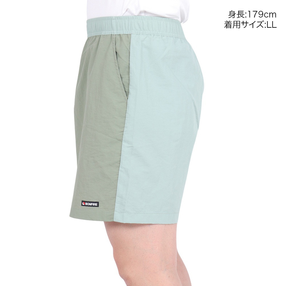 ボンファイア（Bonfire）（メンズ）撥水 軽量 ショートパンツ ポケッタブルフリーリーショーツ 50BNF4FEG2330 MNT ミント コンパクト