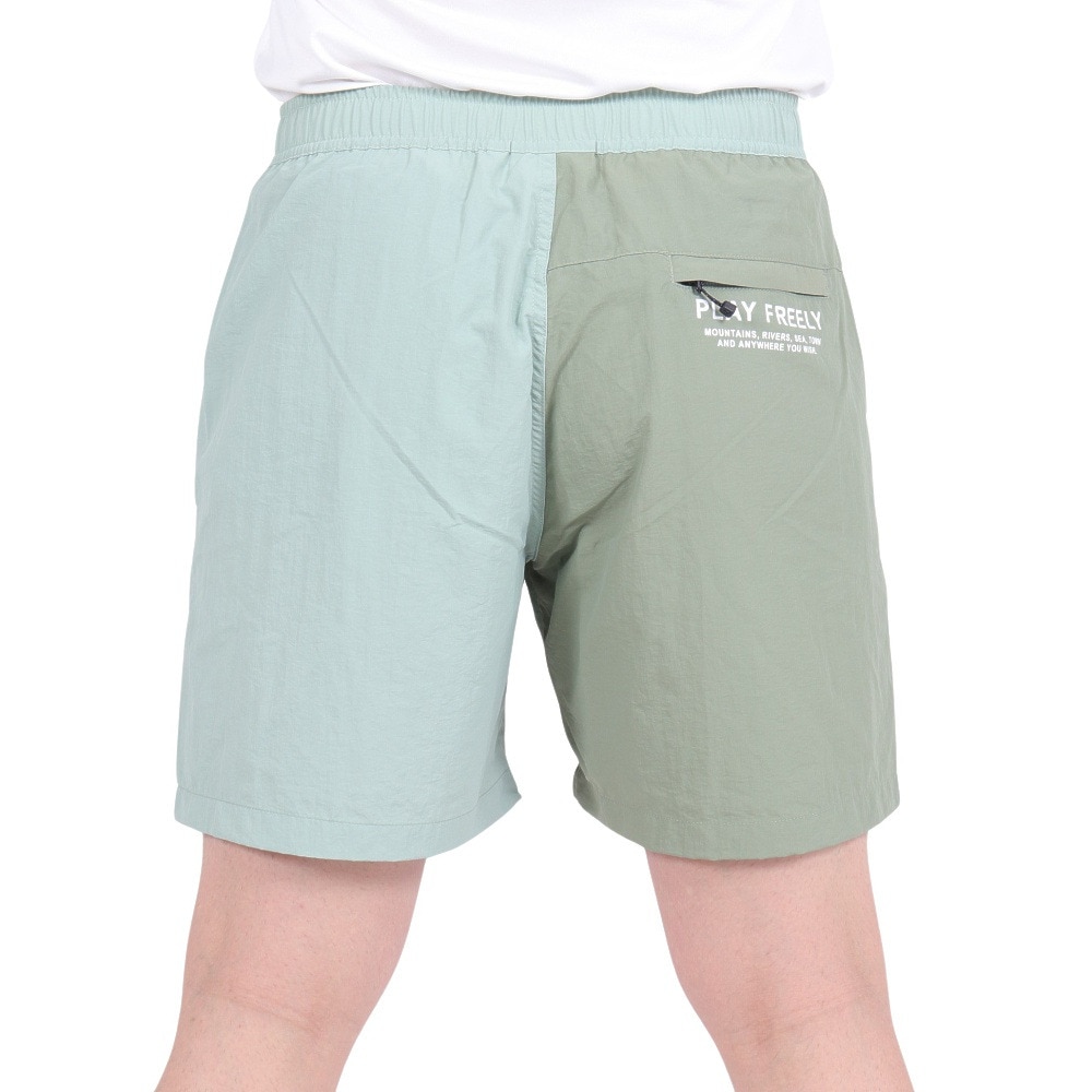 ボンファイア（Bonfire）（メンズ）撥水 軽量 ショートパンツ ポケッタブルフリーリーショーツ 50BNF4FEG2330 MNT ミント コンパクト