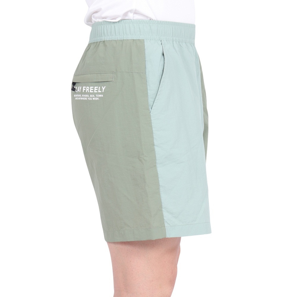ボンファイア（Bonfire）（メンズ）撥水 軽量 ショートパンツ ポケッタブルフリーリーショーツ 50BNF4FEG2330 MNT ミント コンパクト