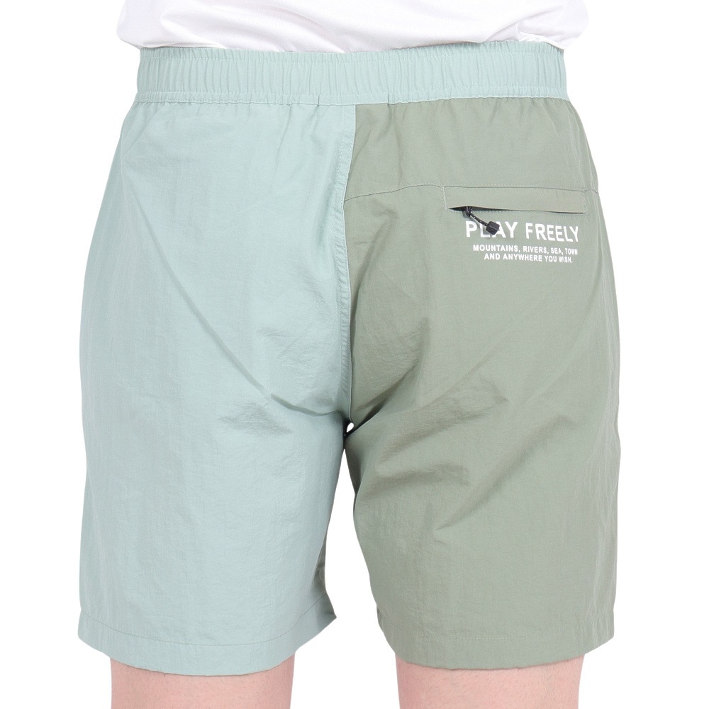 ボンファイア（Bonfire）（メンズ）撥水 軽量 ショートパンツ ポケッタブルフリーリーショーツ 50BNF4FEG2330 MNT ミント コンパクト
