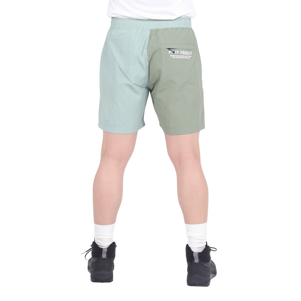 ボンファイア（Bonfire）（メンズ）撥水 軽量 ショートパンツ ポケッタブルフリーリーショーツ 50BNF4FEG2330 MNT ミント コンパクト