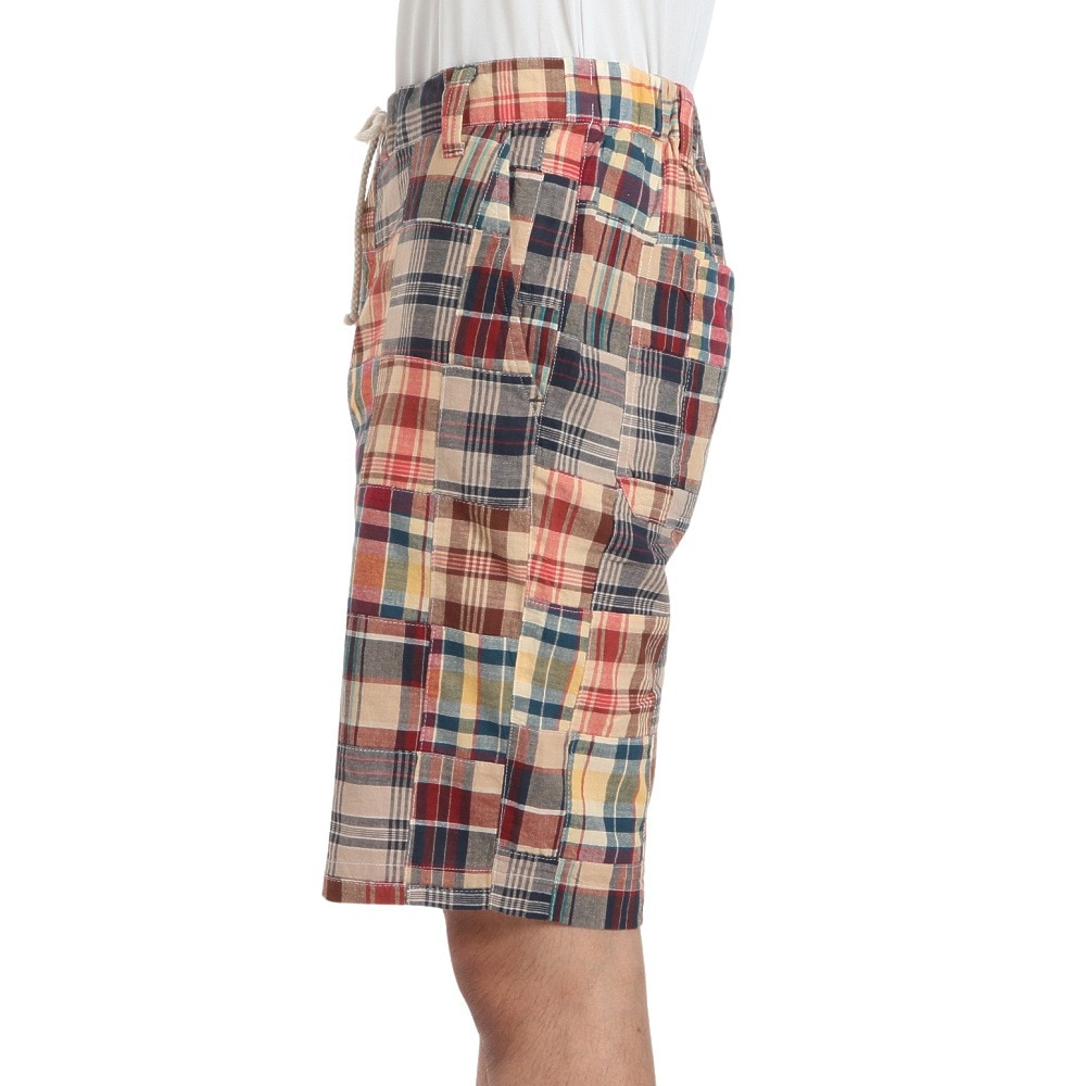クリフメイヤー（KRIFF MAYER）（メンズ）チェック柄 ショートパンツ パッチワークショーツ 2353101X:20:BEIGE ベージュ