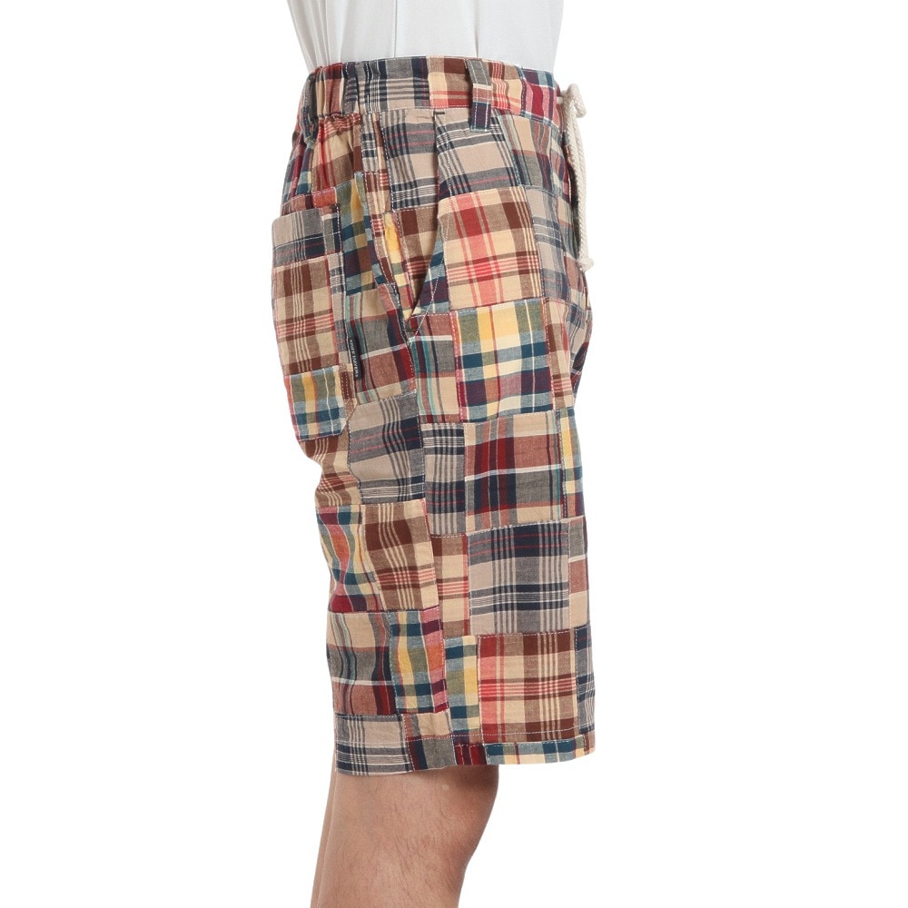クリフメイヤー（KRIFF MAYER）（メンズ）チェック柄 ショートパンツ パッチワークショーツ 2353101X:20:BEIGE ベージュ