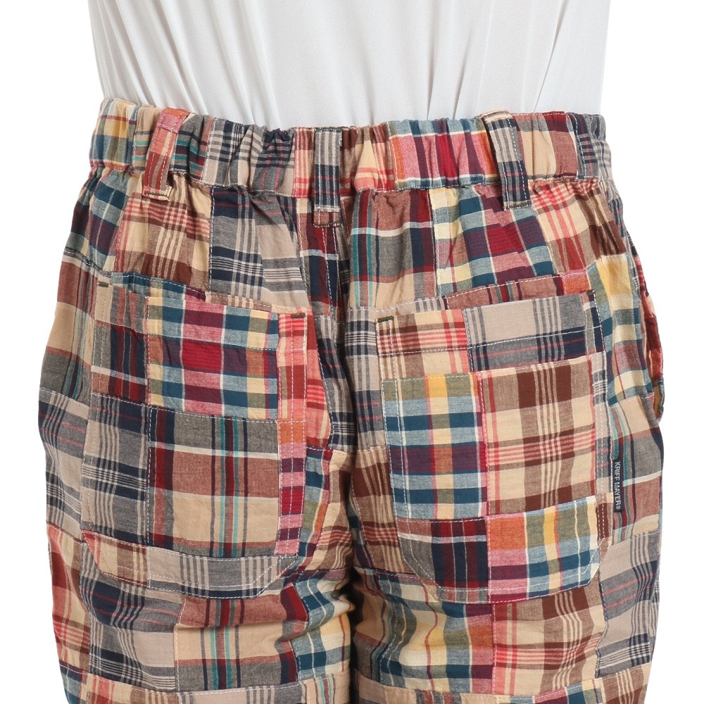 クリフメイヤー（KRIFF MAYER）（メンズ）チェック柄 ショートパンツ パッチワークショーツ 2353101X:20:BEIGE ベージュ