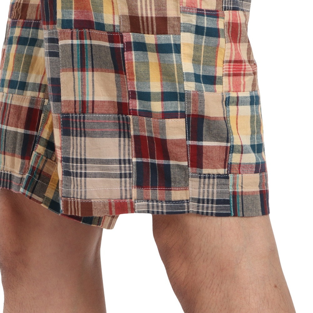 クリフメイヤー（KRIFF MAYER）（メンズ）チェック柄 ショートパンツ パッチワークショーツ 2353101X:20:BEIGE ベージュ