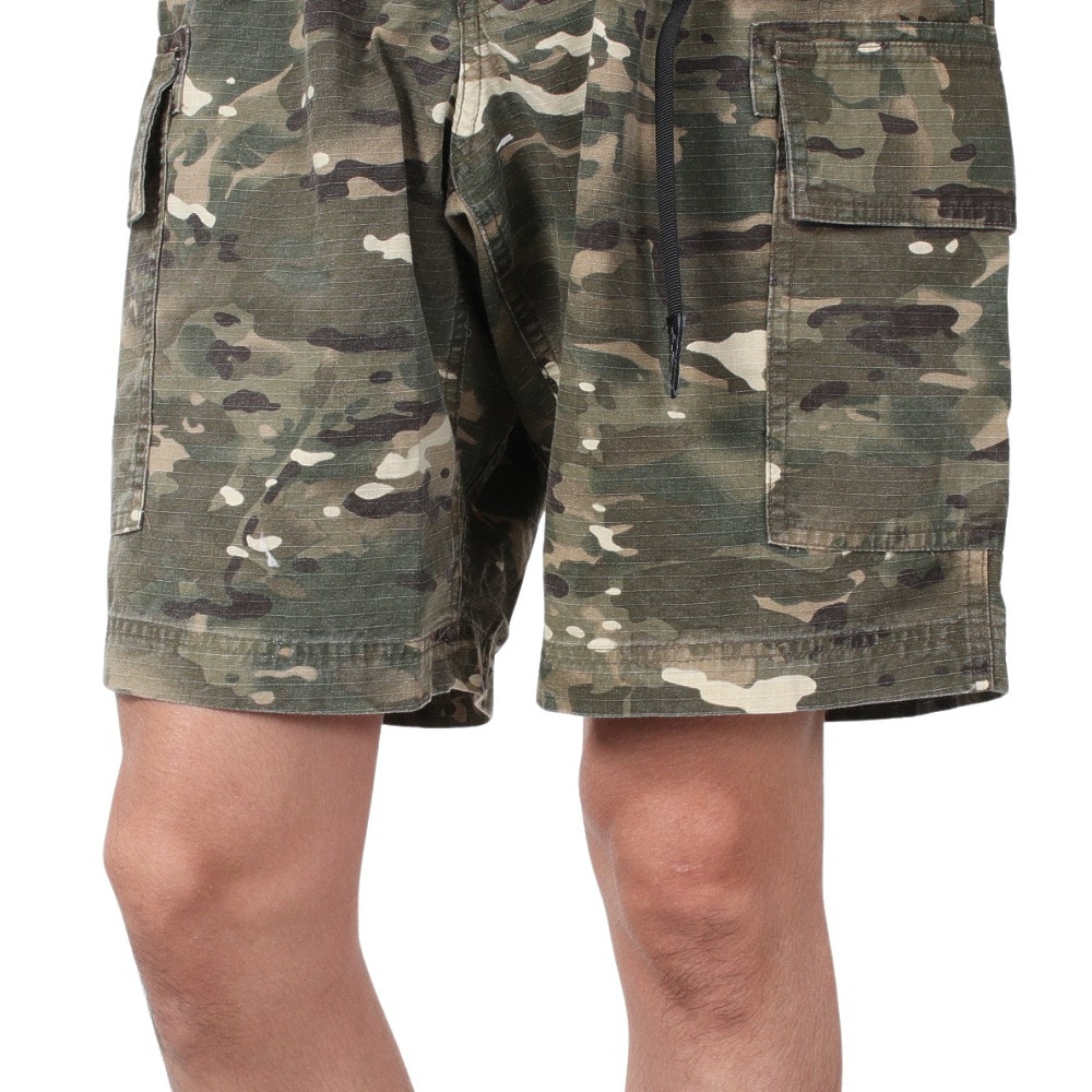 ワイルドシングス（WILD THINGS）（メンズ）高耐久 バイオウォッシュ加工 カモリップ ショートパンツ WT24040AD-CAMO カーキ