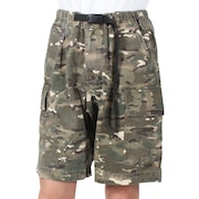 (メンズ)高耐久 バイオウォッシュ加工 カモリップ ショートパンツ WT24040AD-CAMO カーキ
